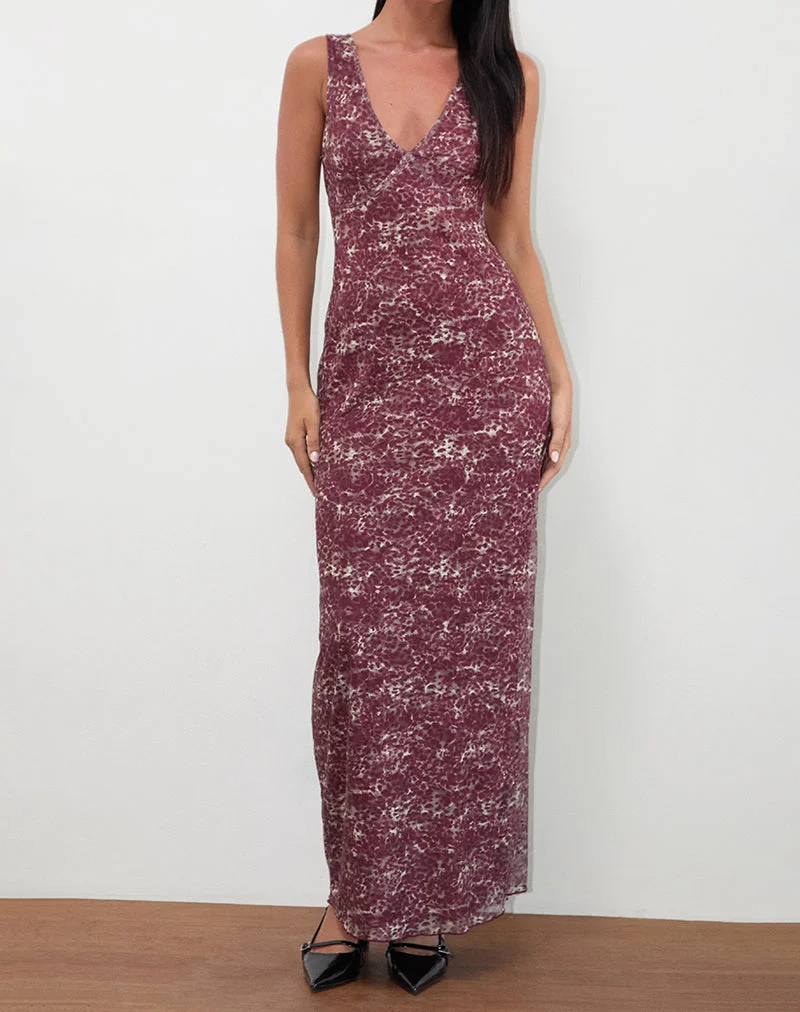 Vatika Maxikleid in abstraktem Leo Spot