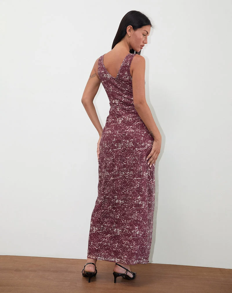 Vatika Maxikleid in abstraktem Leo Spot