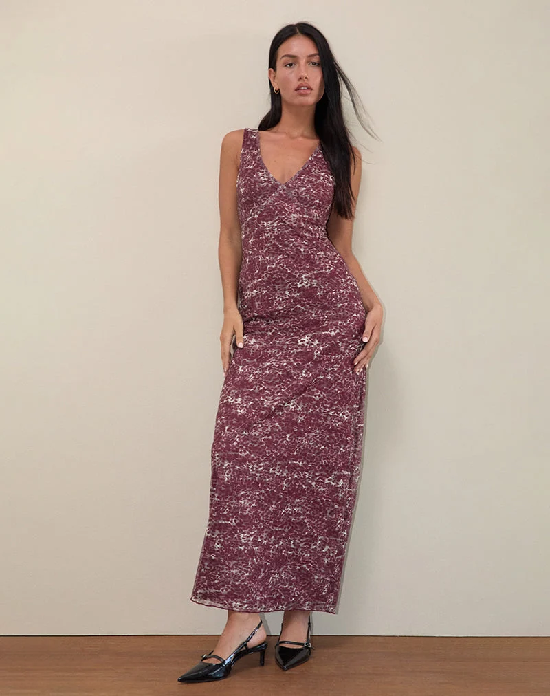 Vatika Maxikleid in abstraktem Leo Spot