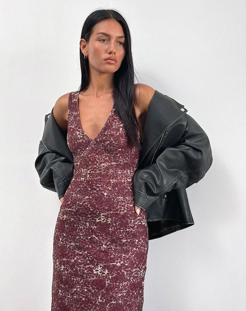 Vatika Maxikleid in abstraktem Leo Spot