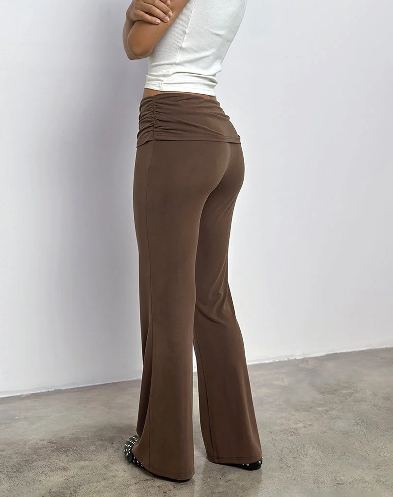 Jacita Low Rise Schlaghose in Bitter Chocolate
