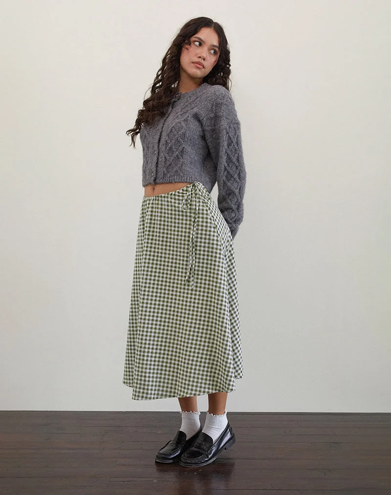 Takara Midirock aus olivem Gingham