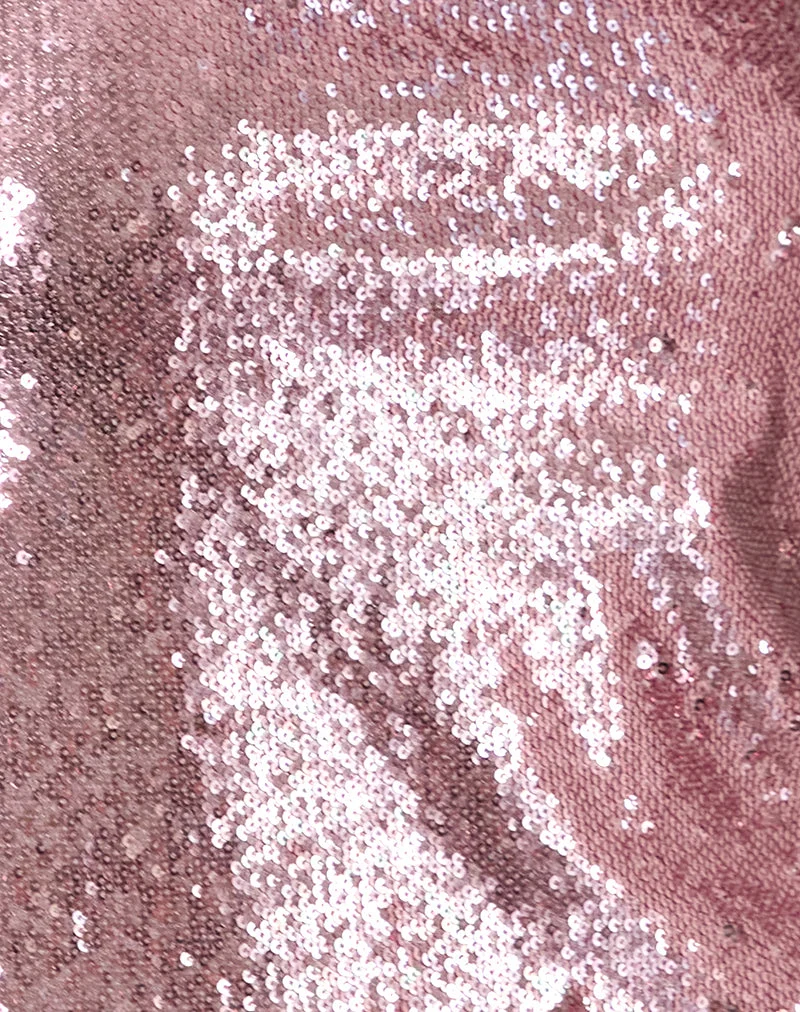 Kosile Cami Top in Pailletten-Rosa