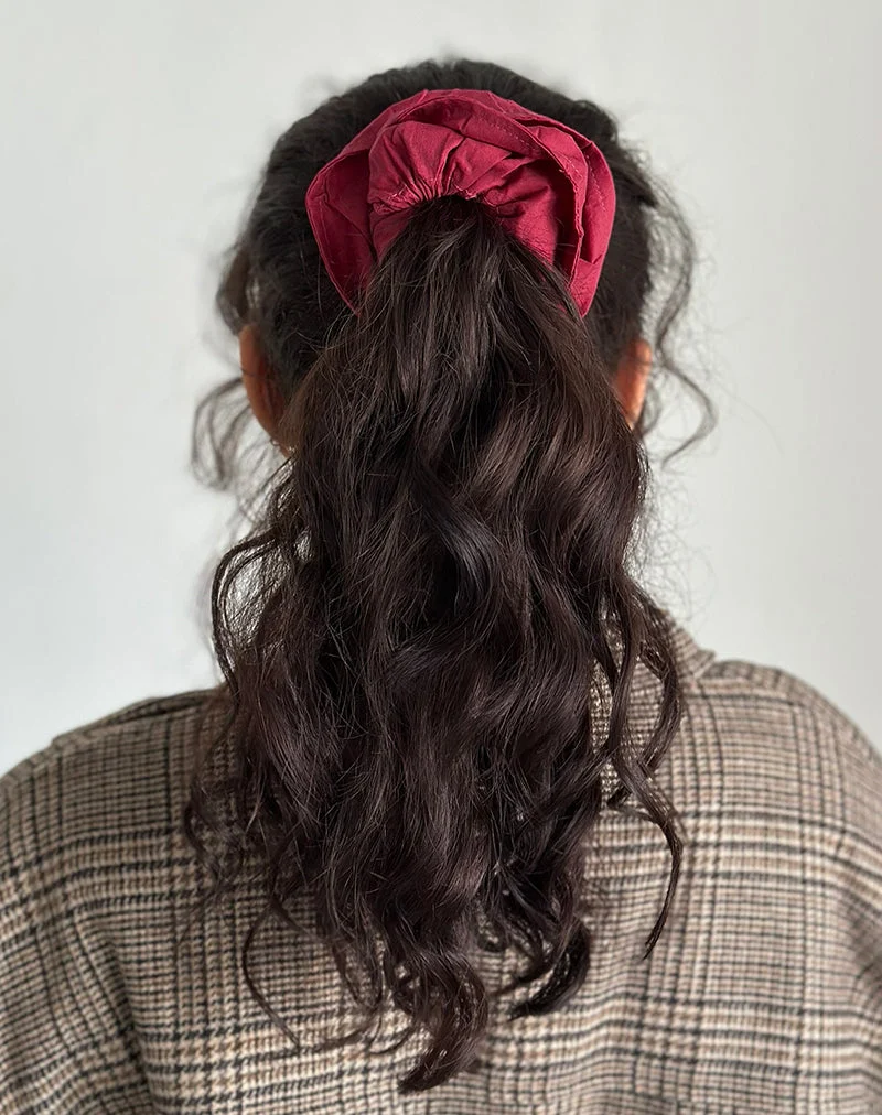Bel Oversized Scrunchie in Adrenalinrot