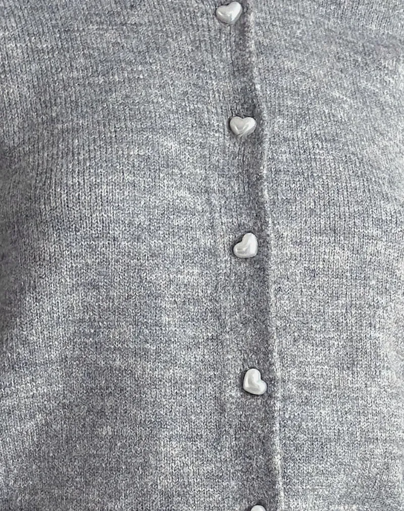 Aura Strickjacke in staubigem Grau