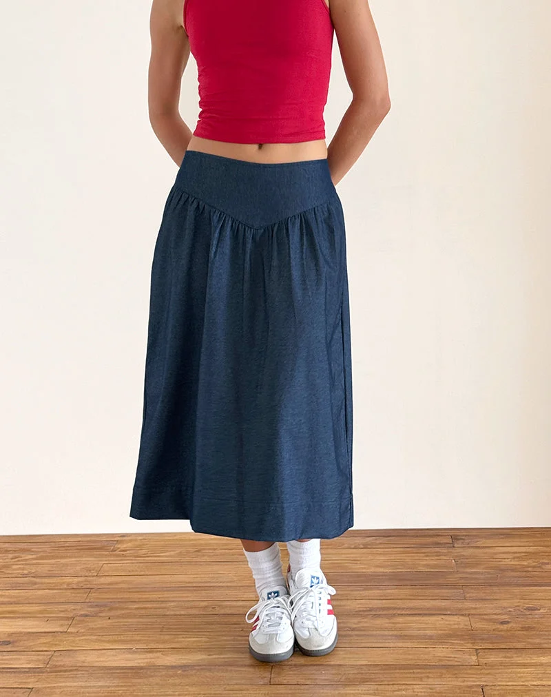 Seraya Midirock aus Denim Chambray Indigo