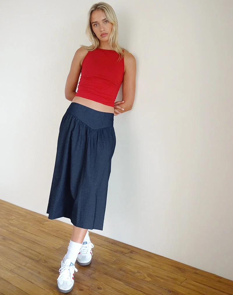 Seraya Midirock aus Denim Chambray Indigo