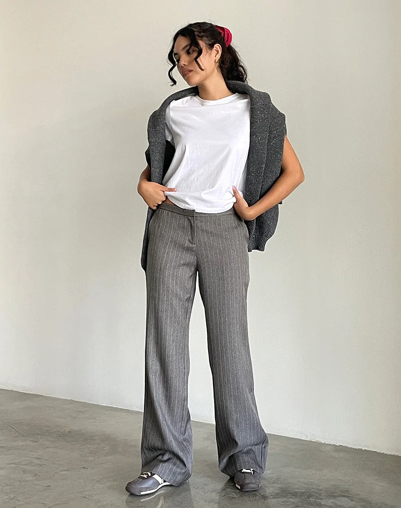 Jaliba Smart Hose in Grau Nadelstreifen Tailoring