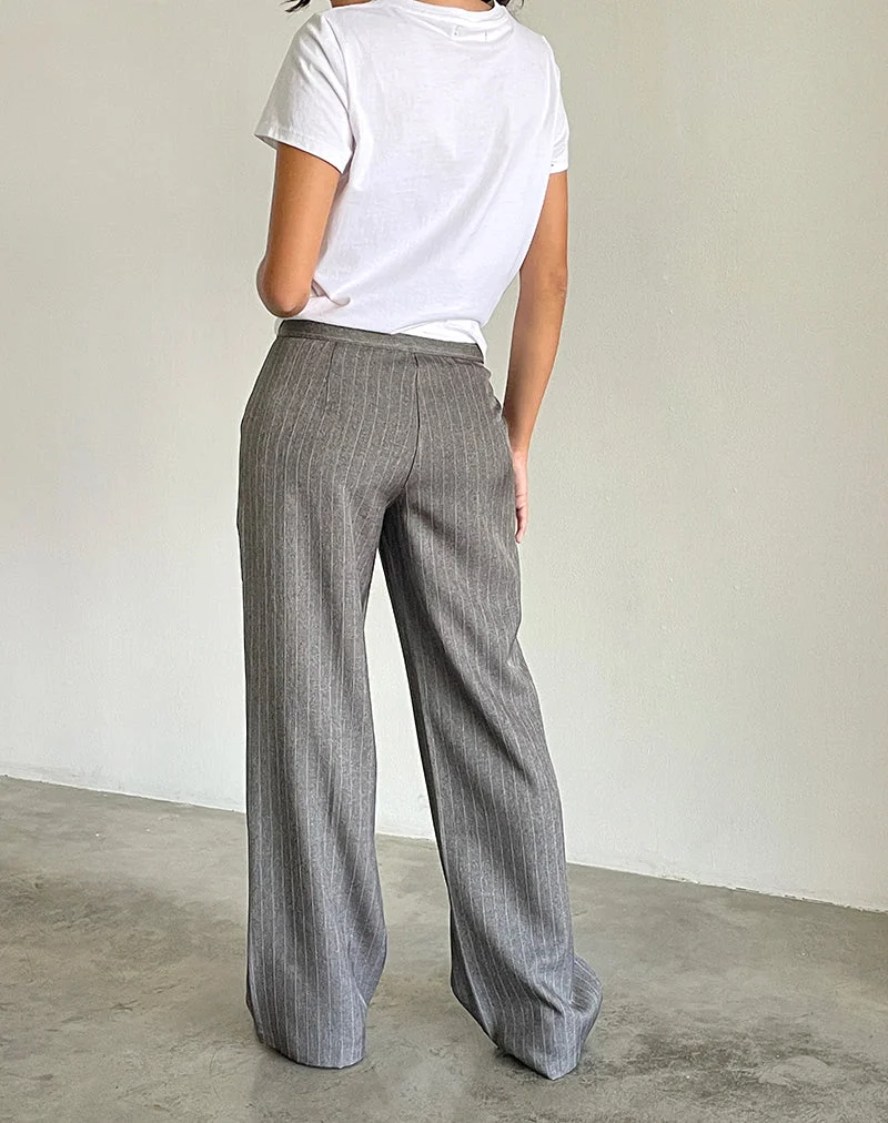 Jaliba Smart Hose in Grau Nadelstreifen Tailoring