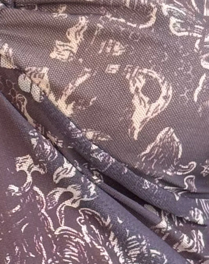 Janar Top in Batik Botanisch Braun