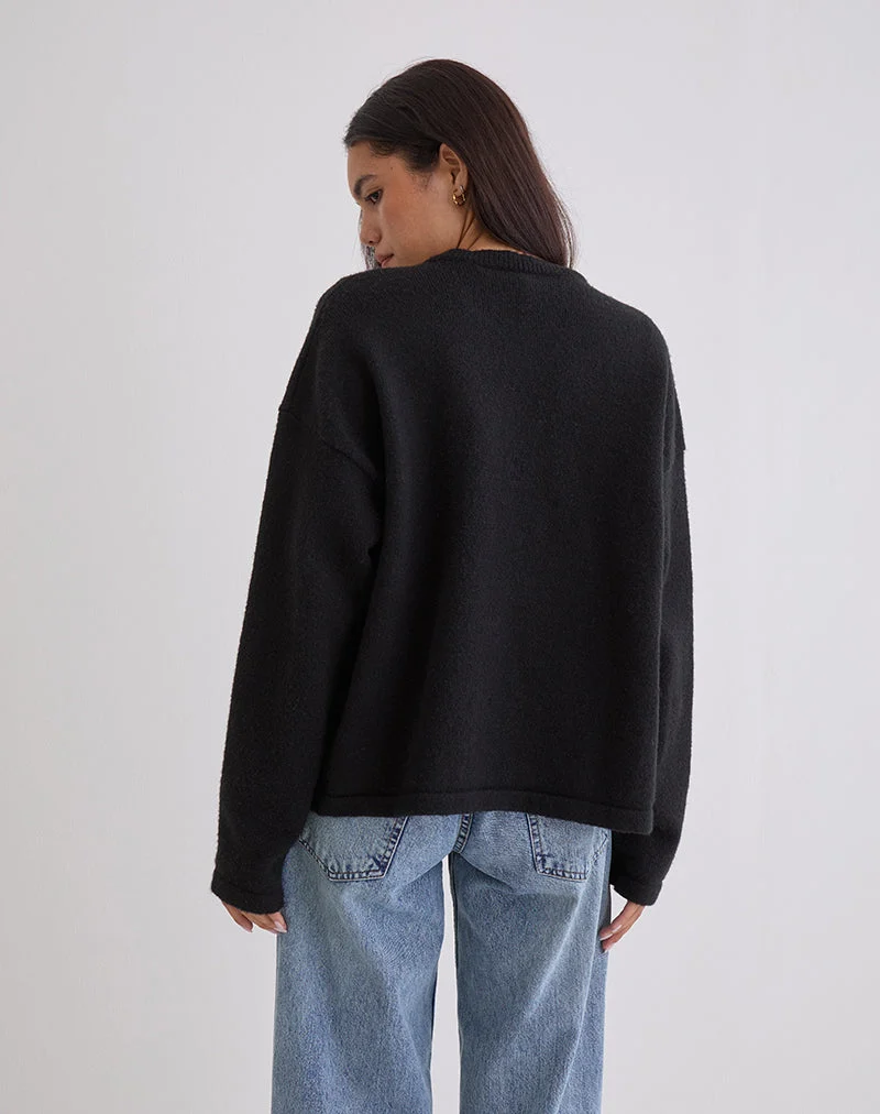 Maureen Strickjacke in Schwarz
