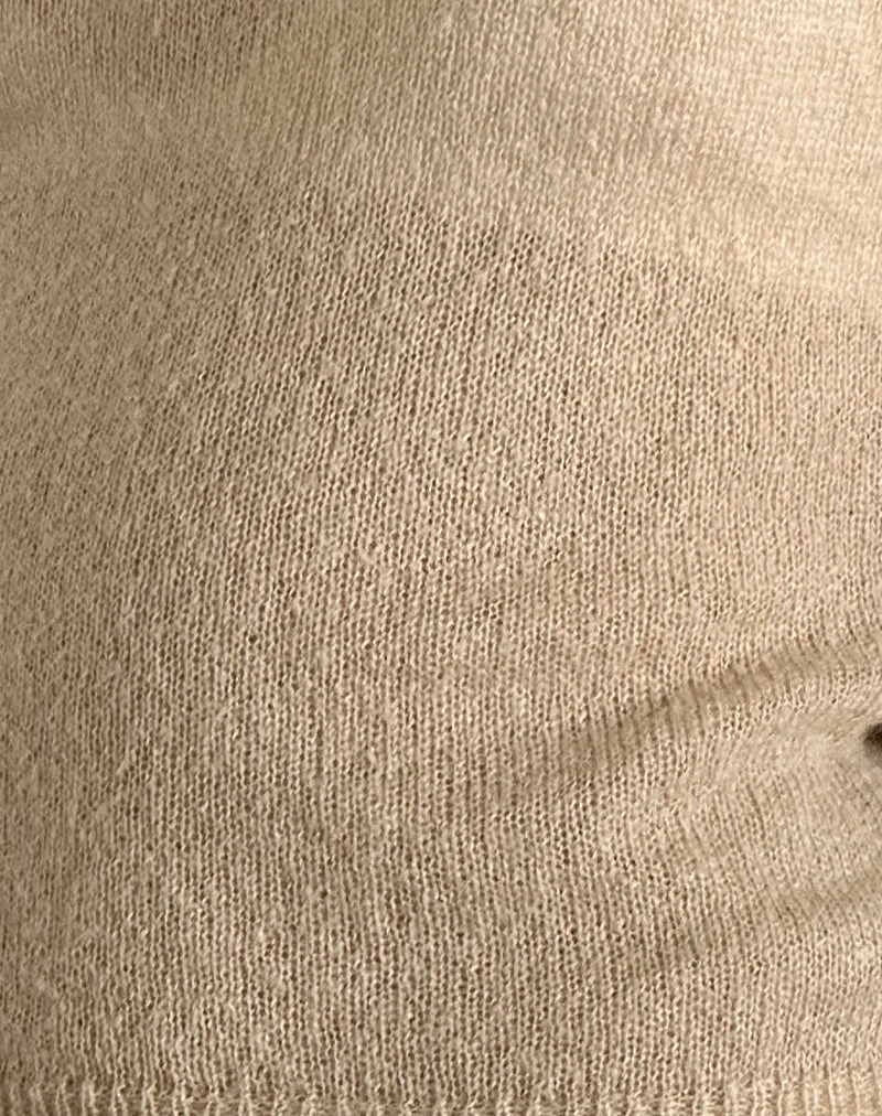 Salisha Tank Top aus natürlichem, transparentem Strick