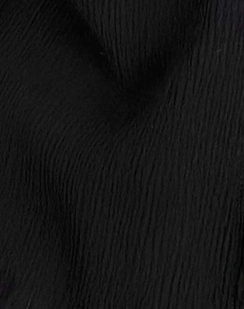 Jastipa Longline Schmetterlingsoberteil in Schwarz