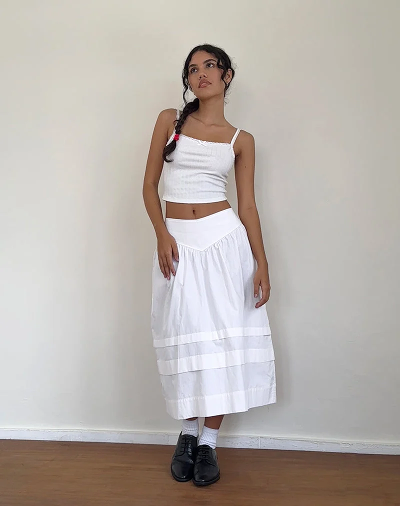 Sarayu Midirock aus Popeline Weiß
