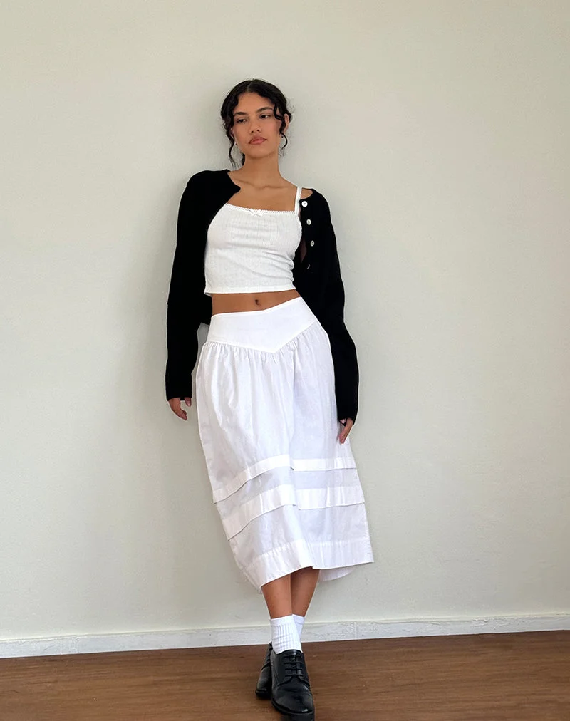 Sarayu Midirock aus Popeline Weiß