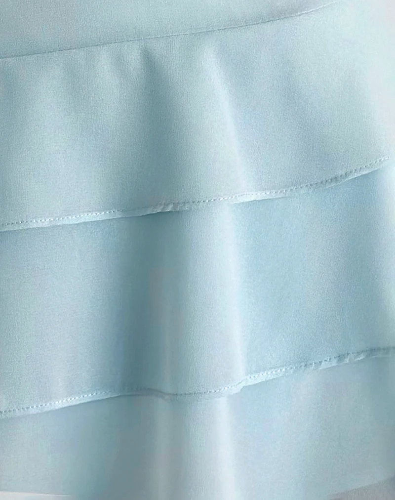 Riasi Minikleid aus babyblauem Chiffon