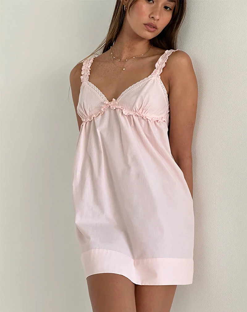 Melda Tee-Minikleid aus Popeline Hellrosa