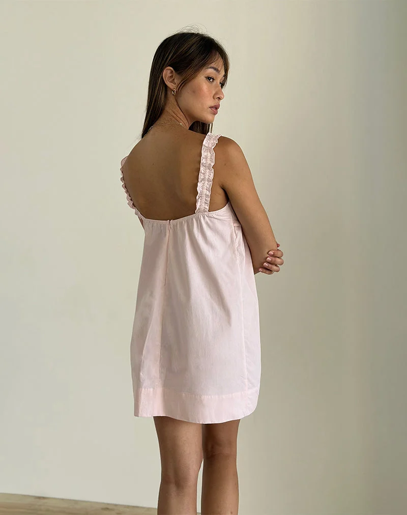 Melda Tee-Minikleid aus Popeline Hellrosa