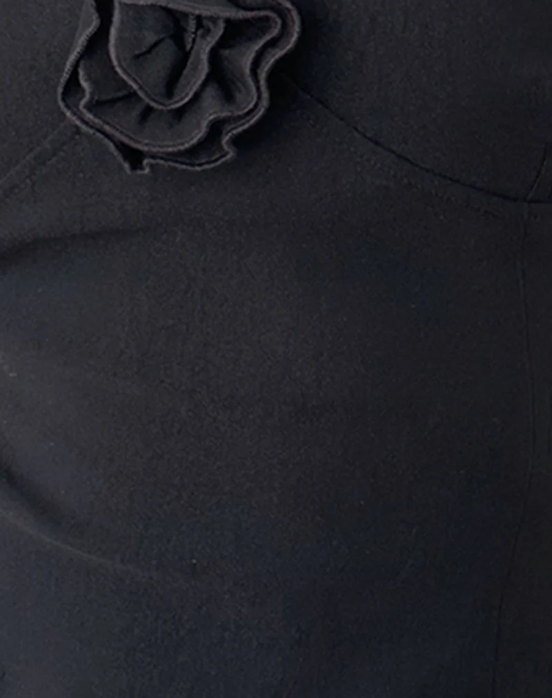 Indus Cami Top in Rosette Schwarz