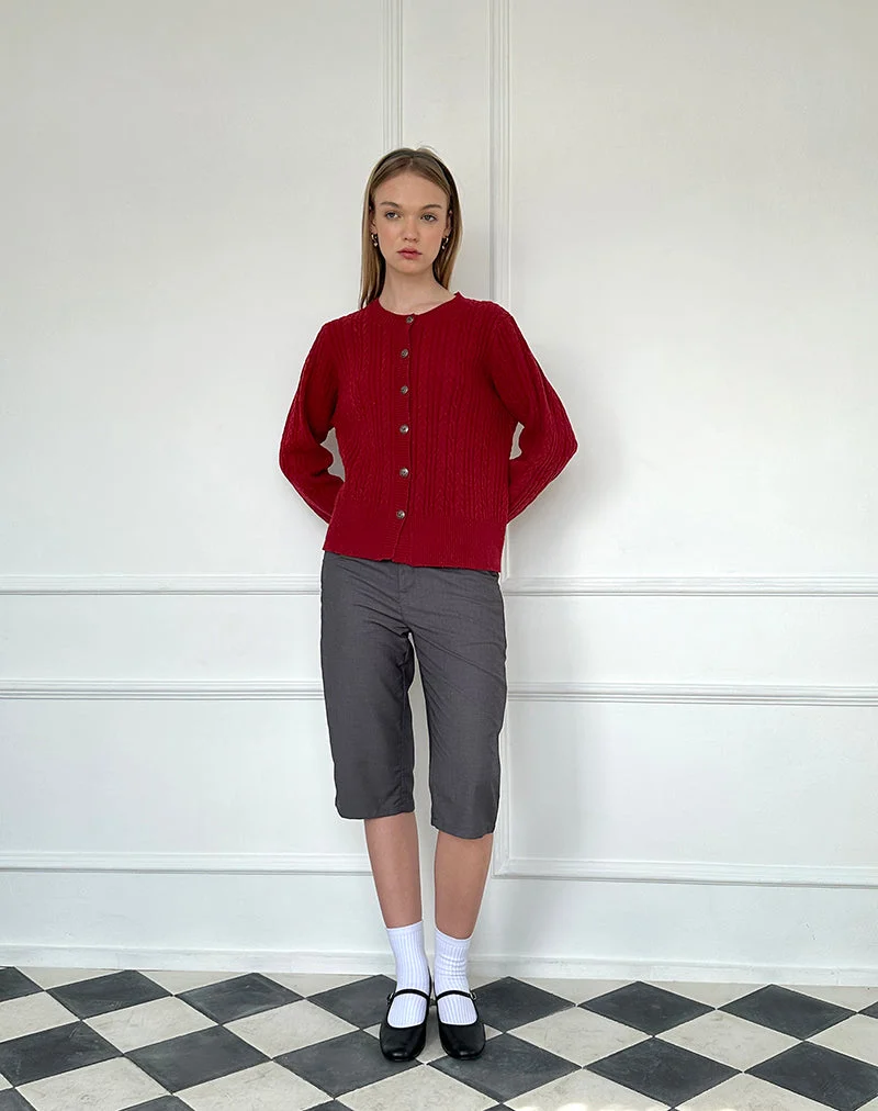 Bavana Strickjacke in Tiefrot