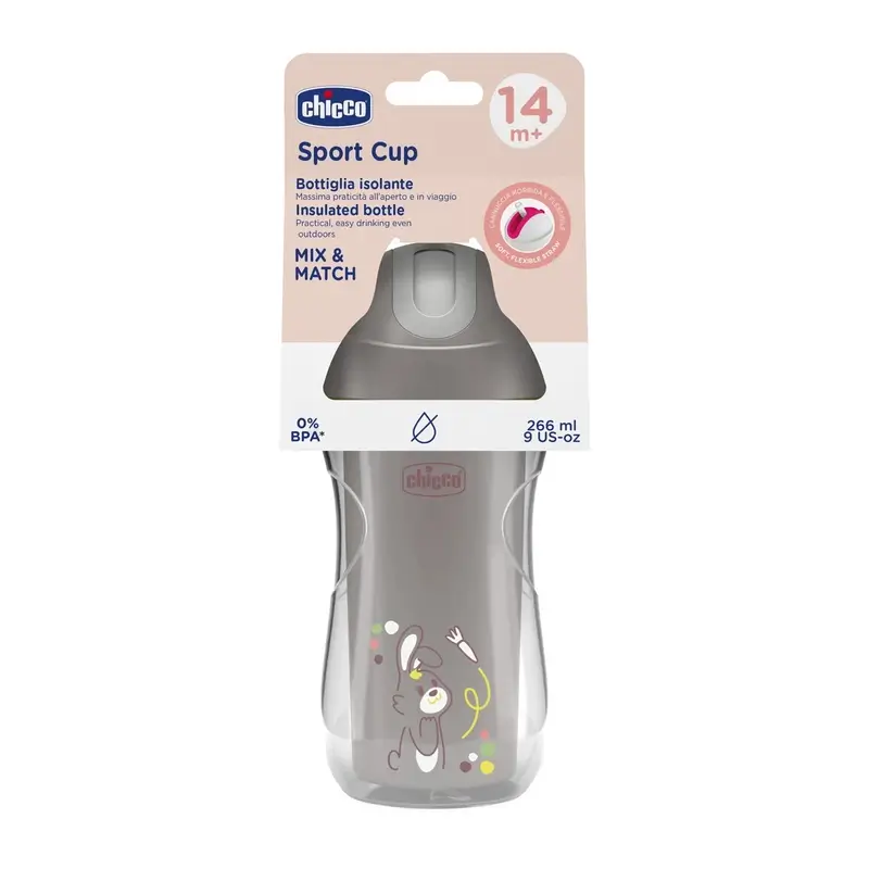 Chicco Sport Cup Thermal Tumbler 14M+ Grey