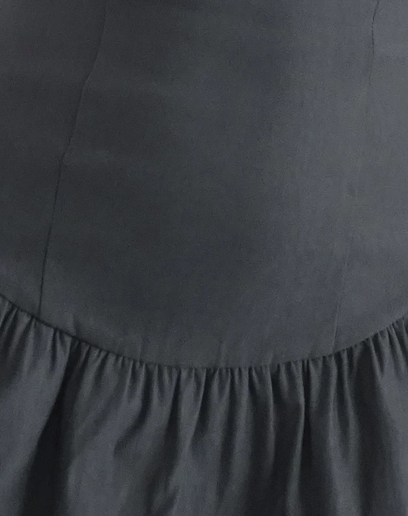 Sabina Bandeau-Minikleid in Anthrazit