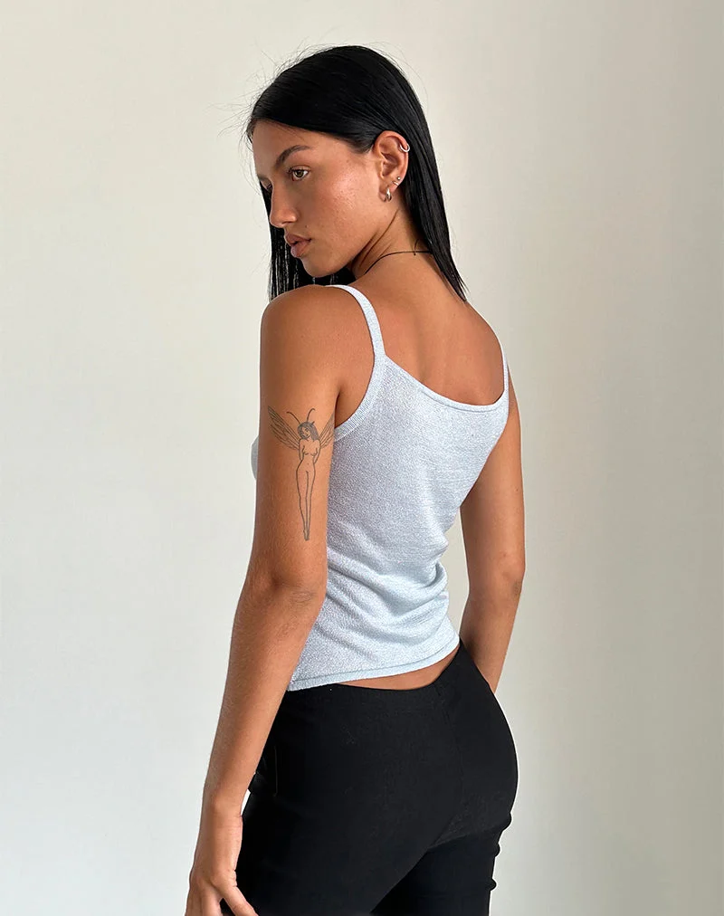 Raiya Vest Top in Babyblau