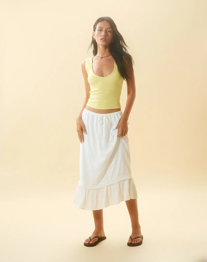 Jastio Vest Top in Lemonade Gerippter Jersey