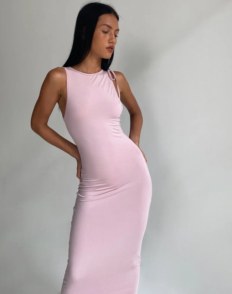 Elinor Maxikleid in zartem Babyrosa