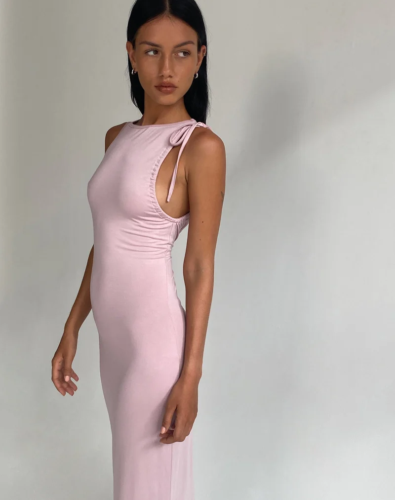 Elinor Maxikleid in zartem Babyrosa