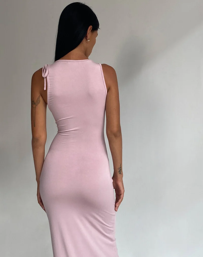 Elinor Maxikleid in zartem Babyrosa