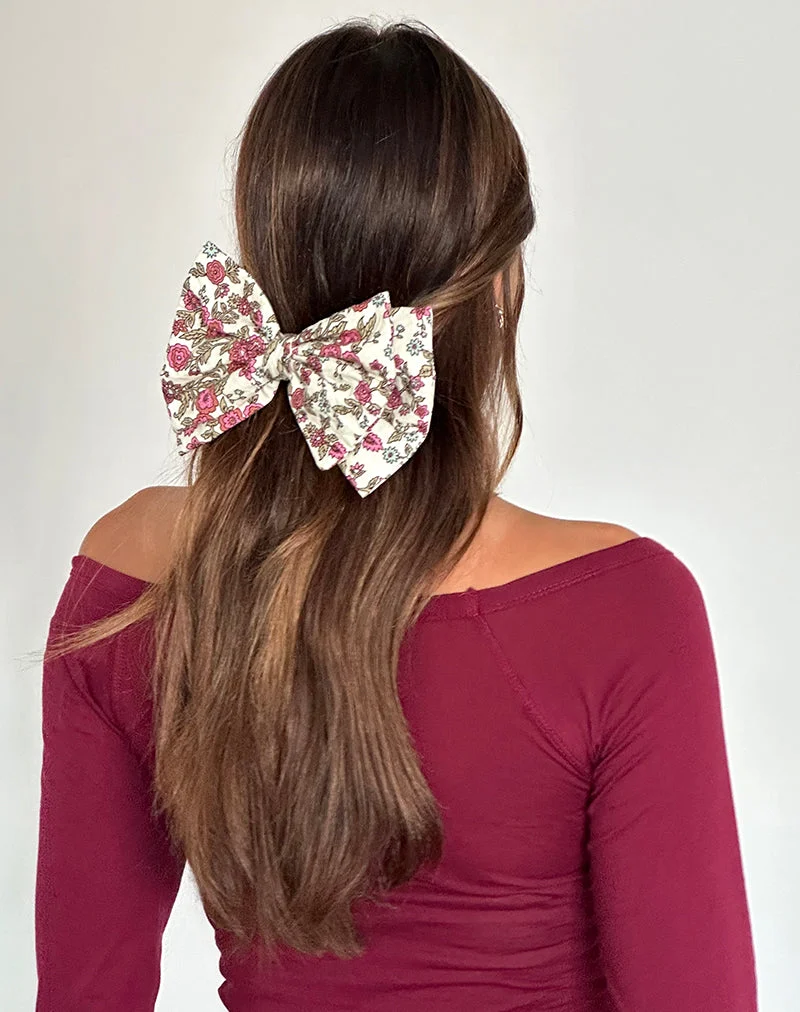 Acar Schleife Clip in Vintage Bloom