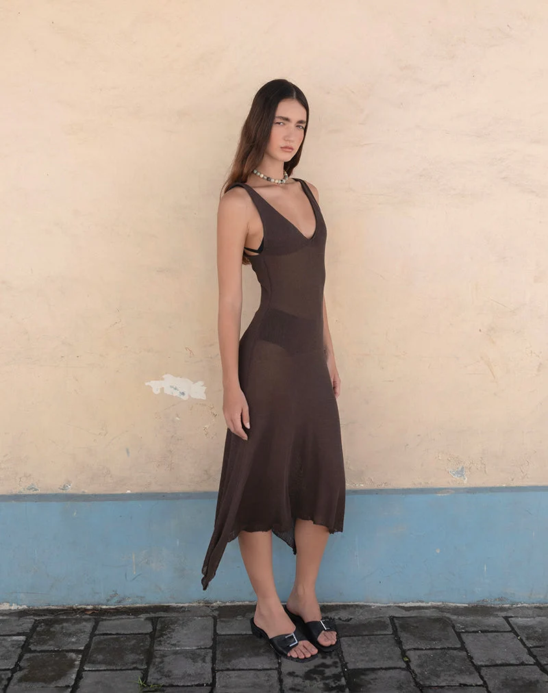 Rabindra Maxikleid in Braun