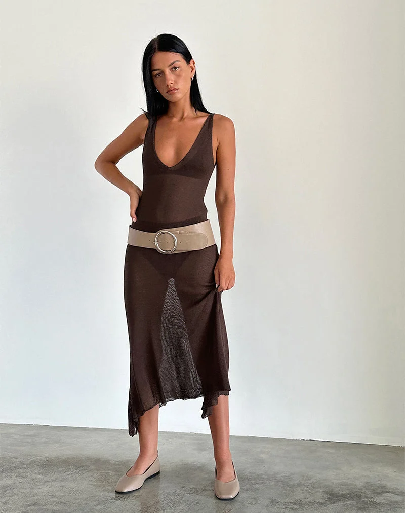 Rabindra Maxikleid in Braun