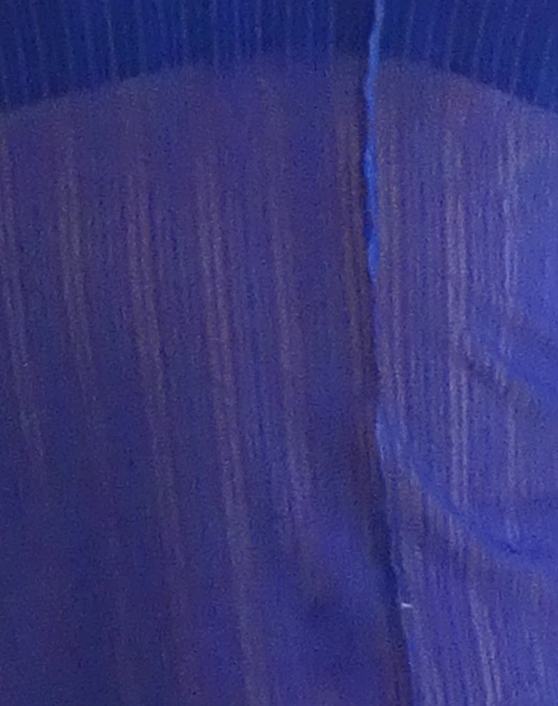 Zartina Oberteil in Transparentem Struktur Blau