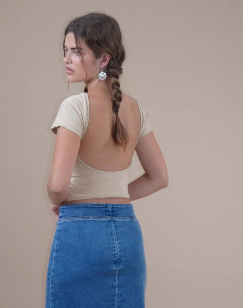 Xiwang Crop Top in Kokosnussmilch