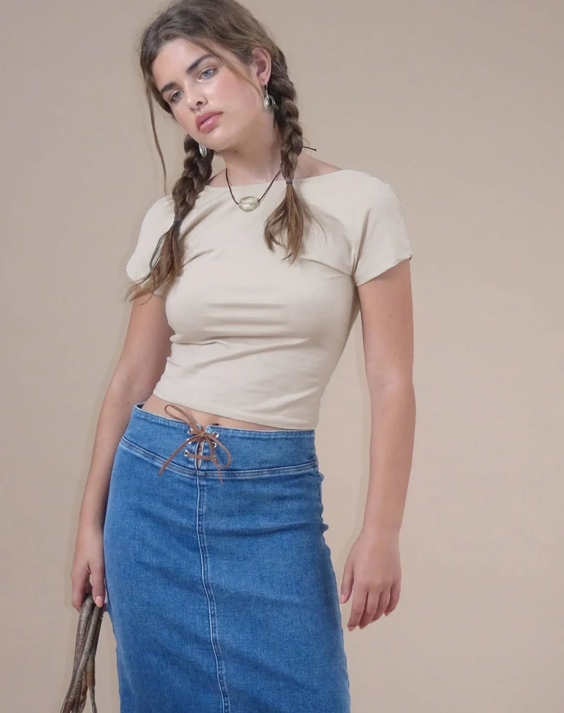 Xiwang Crop Top in Kokosnussmilch