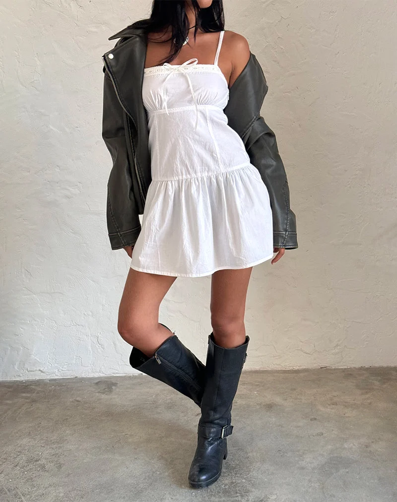 Felin Minikleid aus weißer Popeline