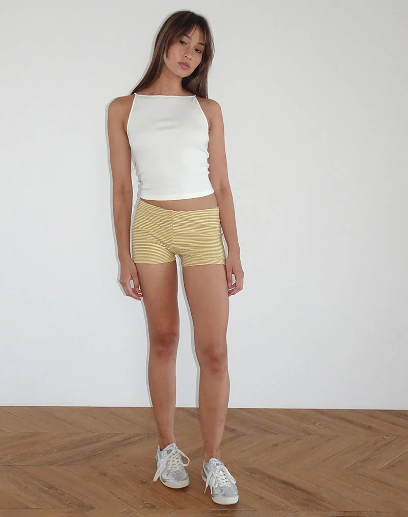 Dudley Geripptes Westenoberteil in Off White