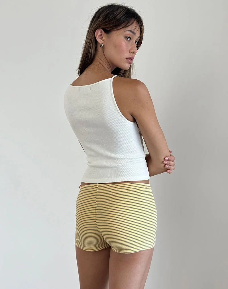 Dudley Geripptes Westenoberteil in Off White