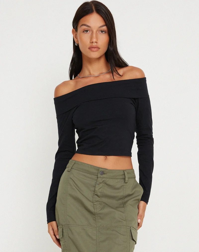 Sarina Top in Schwarz