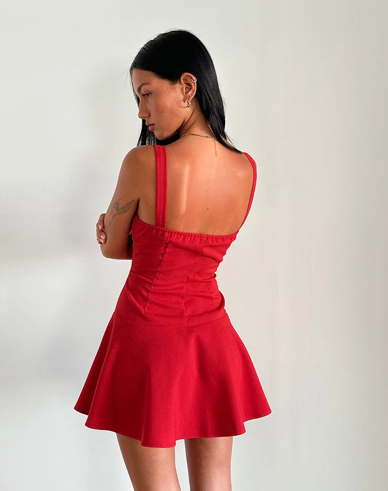 Audra Minikleid in Rot