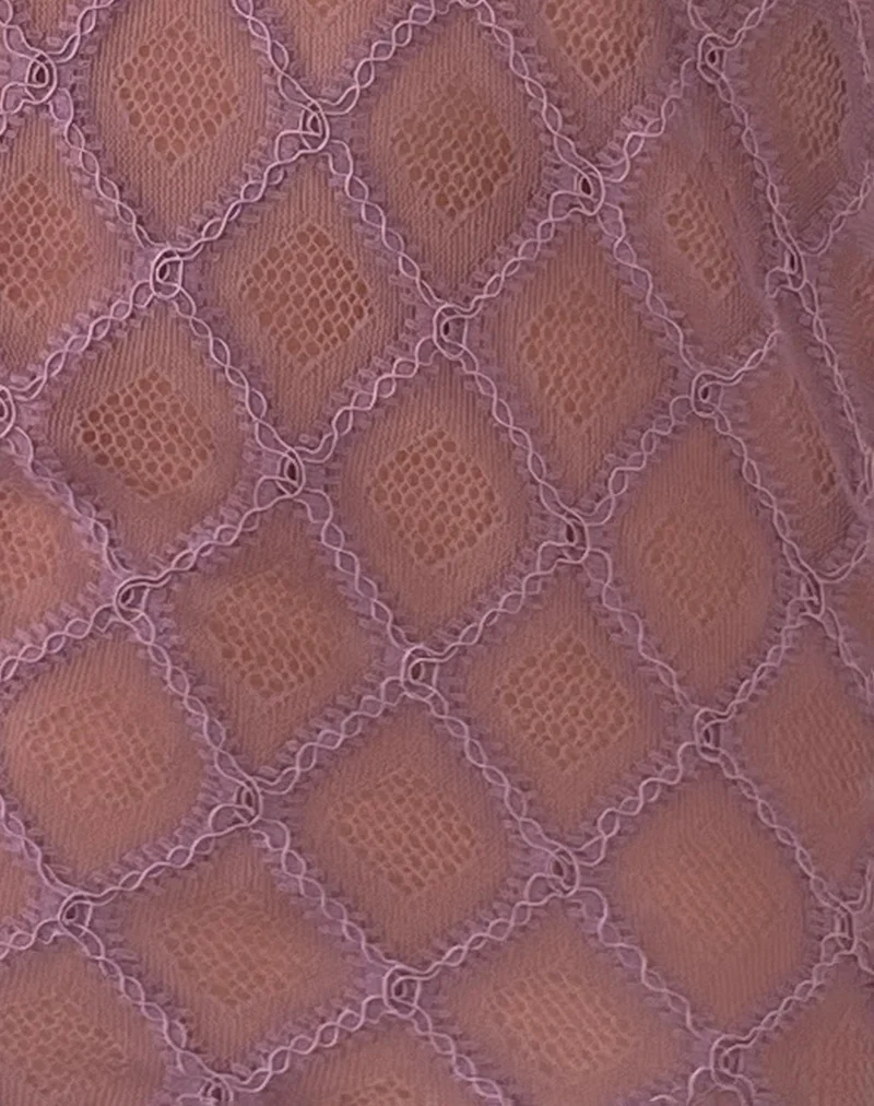 Maloe Spitze gemustertes Tank-Top in Mauve
