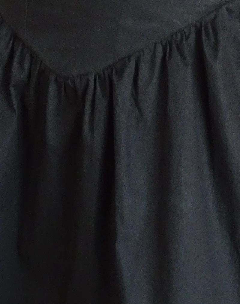 Micala Puffball-Minikleid in Schwarz