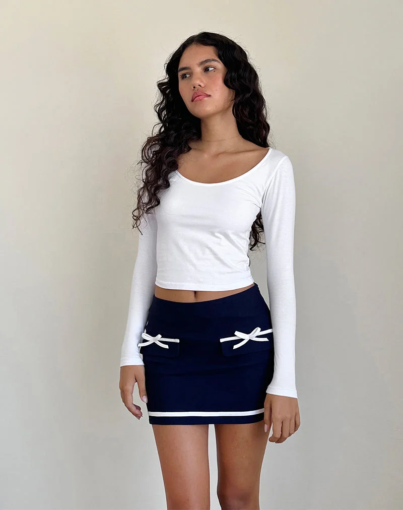Babeda Schleife Minirock in Marineblau
