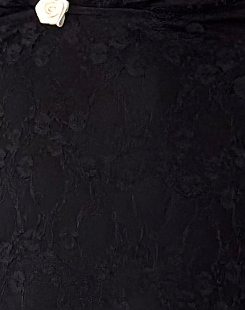 Atma Maxikleid mit Neckholder aus Canina-Spitze Schwarz