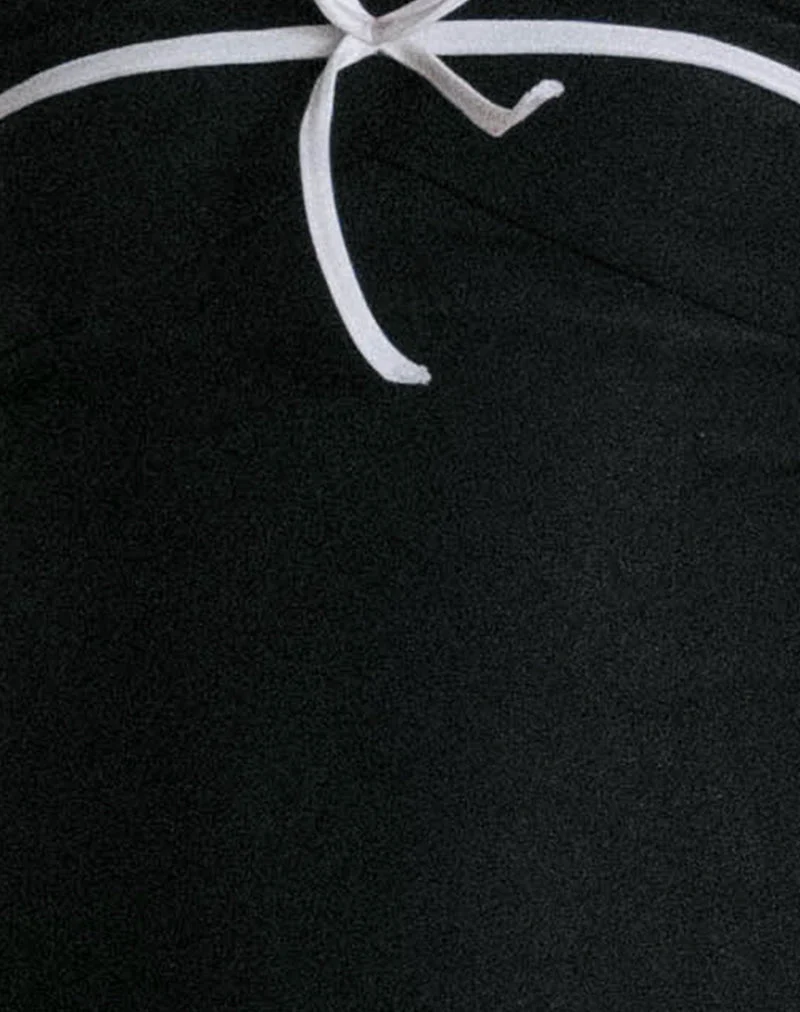Panolia Minikleid mit Schleife vorne in Tailoring Schwarz