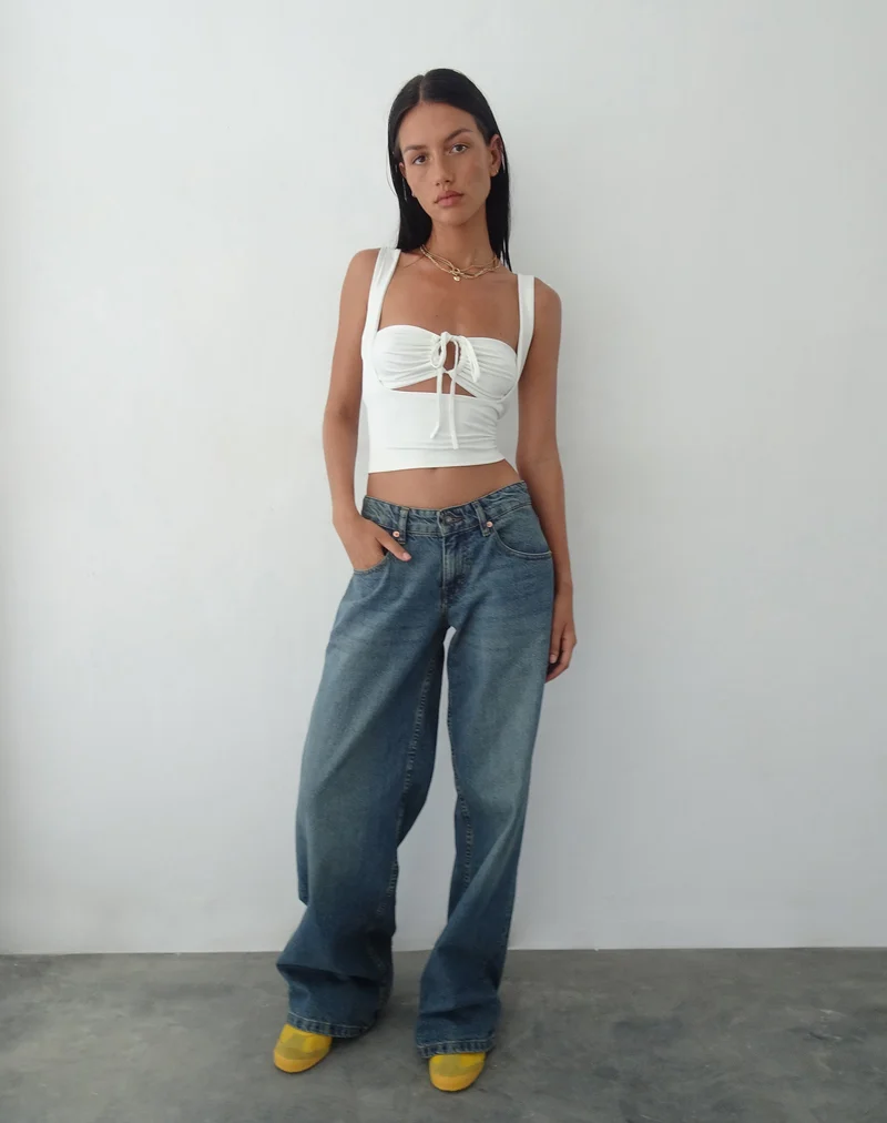 Ulani Crop Top in Elfenbein