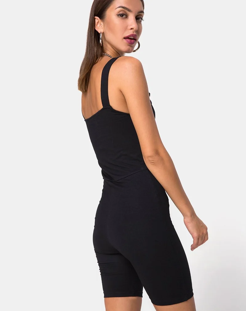Acrety Unitard mit schwarzen Schnallen